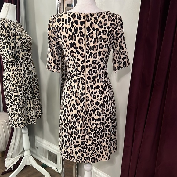 Kate Spade Leopard Print Ponte Dress Size 6 - Picture 8 of 14